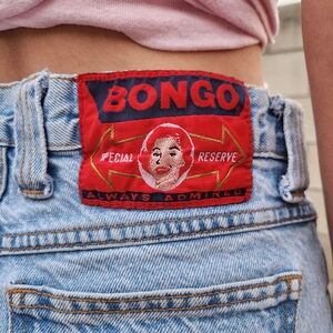 80's Vintage Bongo by Gene Montesano High Waisted Tapered Leg Denim Jeans 7 Blue